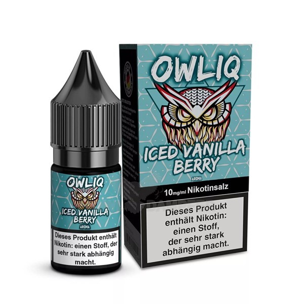 OWLIQ Nikotinsalz Liquid Iced Vanilla Berry Verpackung 10mg/ml