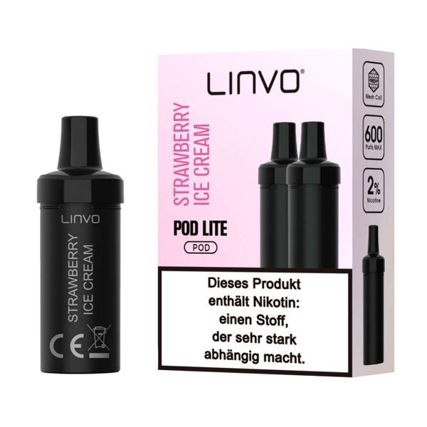 Strawberry Ice Cream Prefilled Pod Lite LINVO BAR