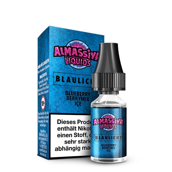 Blaulicht Nikotinsalz Liquid Al Massiva Verpackung
