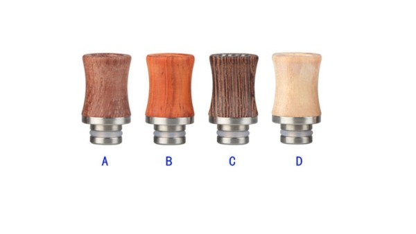 Holz Edelstahl Drip Tip tailliert breit