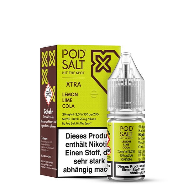 Lemon Lime Cola Nikotinsalz Liquid Pod Salt Xtra Beispiel Verpackung