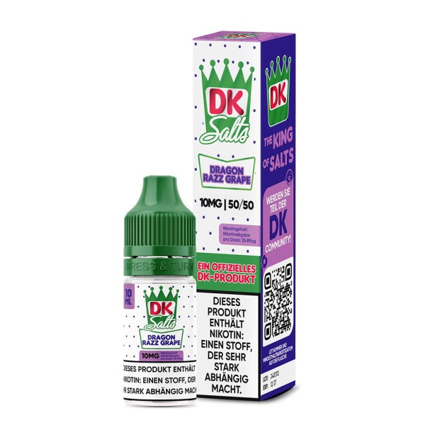 Dragon Razz Grape Nikotinsalz Nicsalt Liquid DK Salts 10 mg