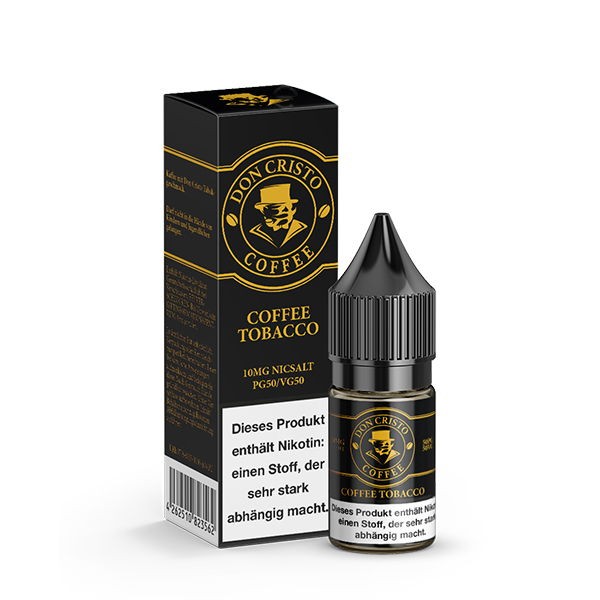 Coffee Tobacco Nikotinsalz Liquid Don Cristo 10mg Verpackung