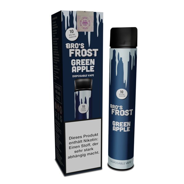 The Bro's Frost Einweg E-Zigarette Green Apple 10 mg/ml Nikotin