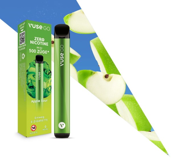 Vuse GO Einweg E-Zigarette Apple Sour Nikotinfrei