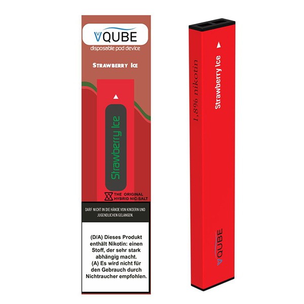 VQube Disposable Pod Device E-Zigarette Strawberry Ice
