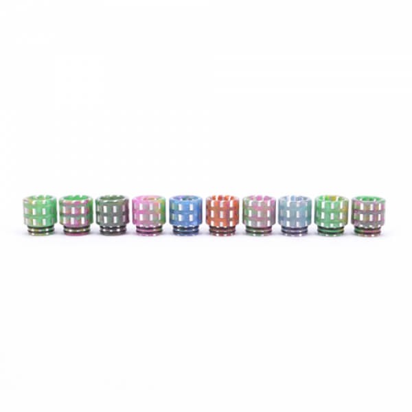 810er Drip Tip Silber gestreift lang