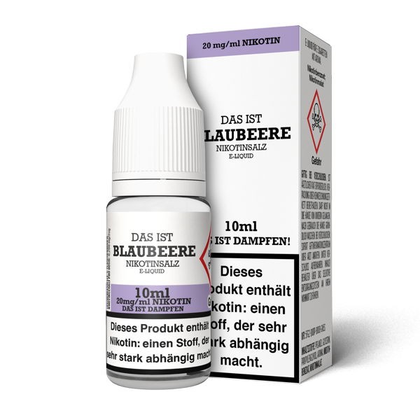 Blaubeere Nikotinsalz Liquid Das ist Dampfen 20 mg/ml