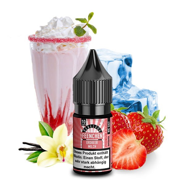 Erdbeermilch Feenchen Nikotinsalz Liquid Nebelfee 10 mg/ml Beispielbild 20mg