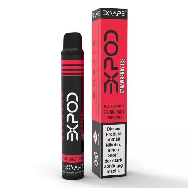 eXvape Expod Disposable E-Zigarette Strawberry Ice