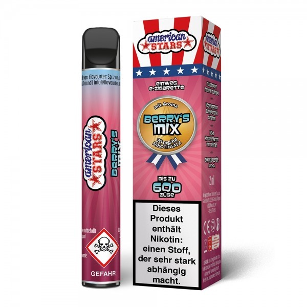 American Stars Einweg E-Zigarette Berrys Mix