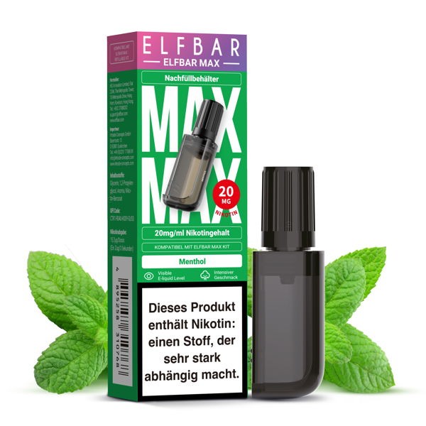 Menthol Prefilled Ersatz Pod Elf Bar MAX Geschmack