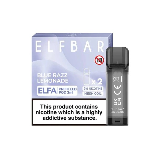 Blue Razz Lemonade Prefilled Ersatz Pod ELFA Elf Bar