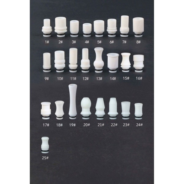 510 Teflon White Series Drip Tip