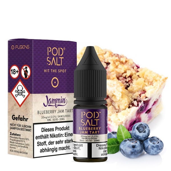 Blueberry Jam Tart - Jammin - Nikotinsalz Liquid Pod Salt Fusion
