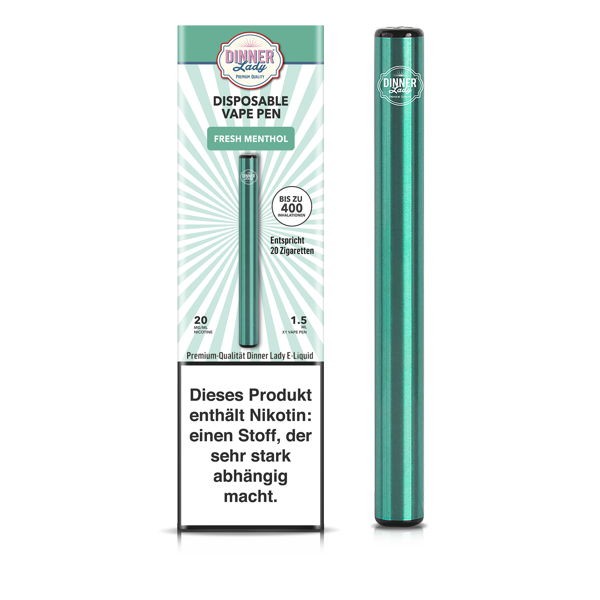 Dinner Lady Disposable Vape Pen Fresh Menthol