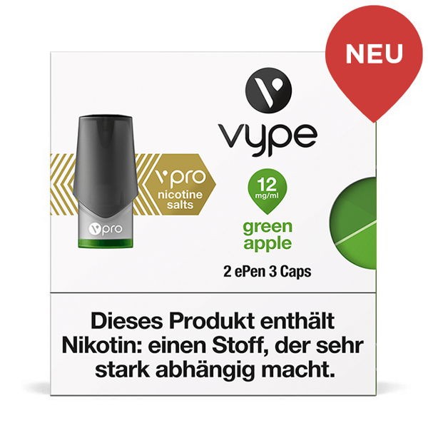 Green Apple Caps Vype ePen3 12mg