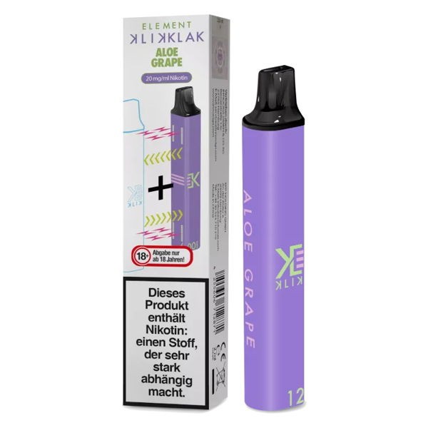 Klik Klak Einweg E-Zigarette Aloe Grape
