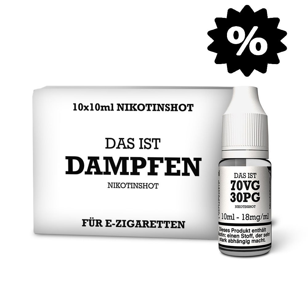 Nikotin Shot 18 mg/ml Das ist Dampfen