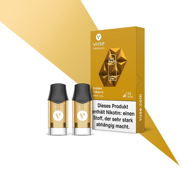 Golden Tobacco Nic Salts Caps Vuse ePod