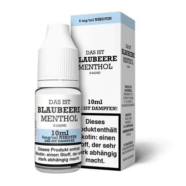 Blaubeere Menthol Liquid Das ist Dampfen 6 mg/ml