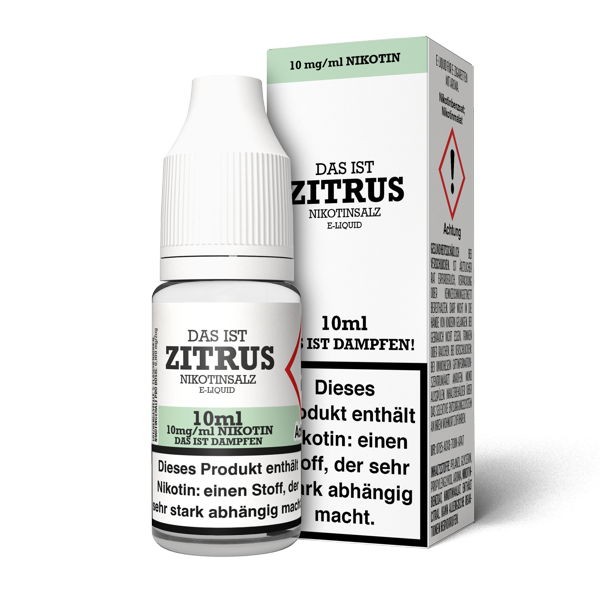 Zitrus Nikotinsalz Liquid Das ist Dampfen 10 mg/ml