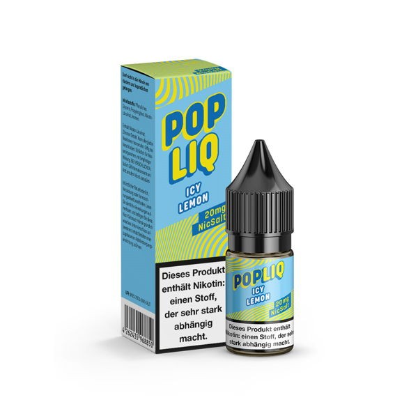 Icy Lemon Nikotinsalz Liquid PopLiq 20 mg/ml Verpackung