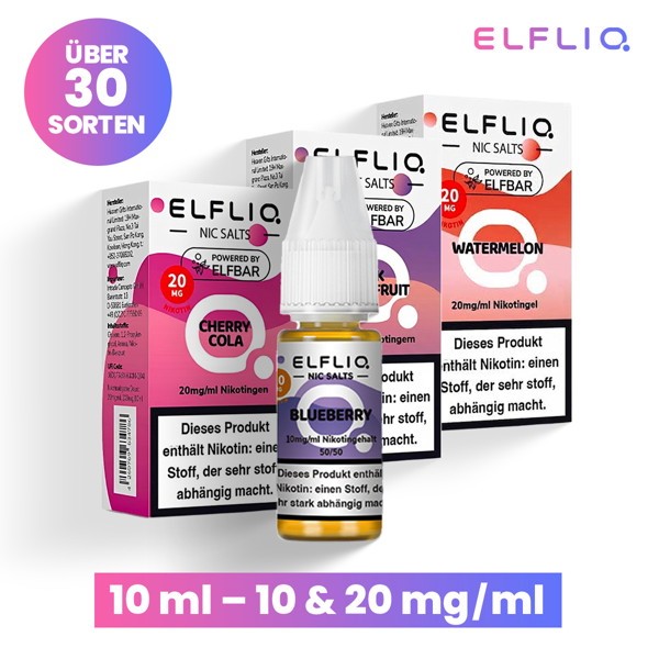 ELFLIQ Nikotinsalz Liquid - Alle Sorten