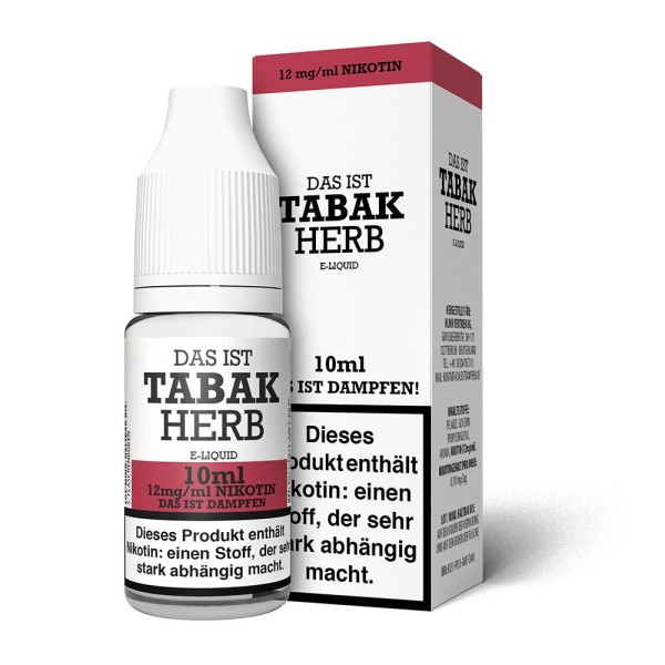 Das ist Dampfen! Tabak Herb Liquid 12 mg/ml