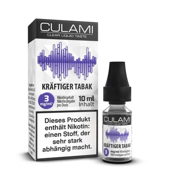 Kräftiger Tabak Liquid Culami 3 mg/ml