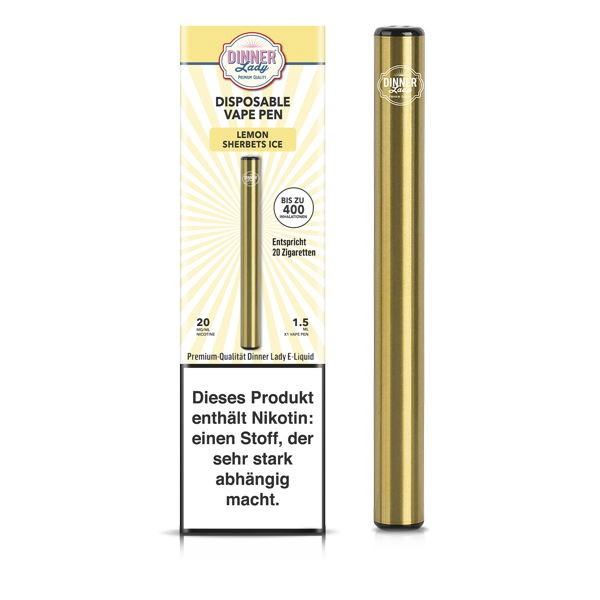 Dinner Lady Disposable Vape Pen Lemon Sherbets Ice