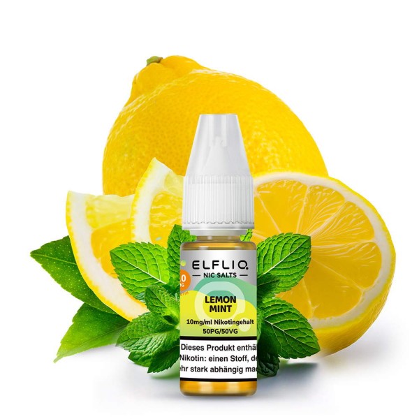 Lemon Mint Nikotinsalz Liquid Elfliq by Elfbar 10 mg/ml Geschmack