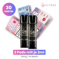 Elf Bar Elfa Pods – alle Sorten im 2er Pack mit 2 ml Nikotinsalz