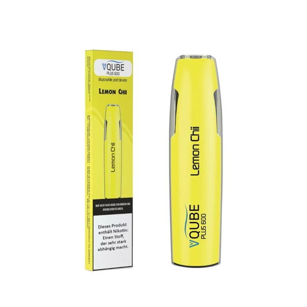 VQube Plus600 Einweg E-Zigarette Lemon Chii 16 mg/ml