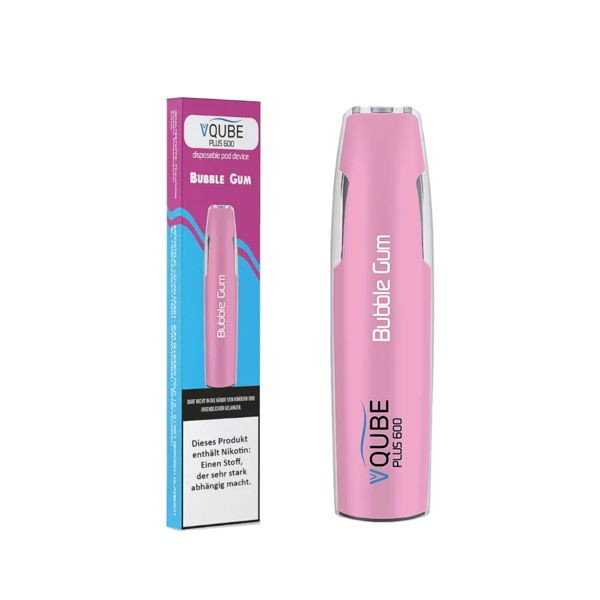 VQube Plus600 Einweg E-Zigarette Bubble Gum 16 mg/ml