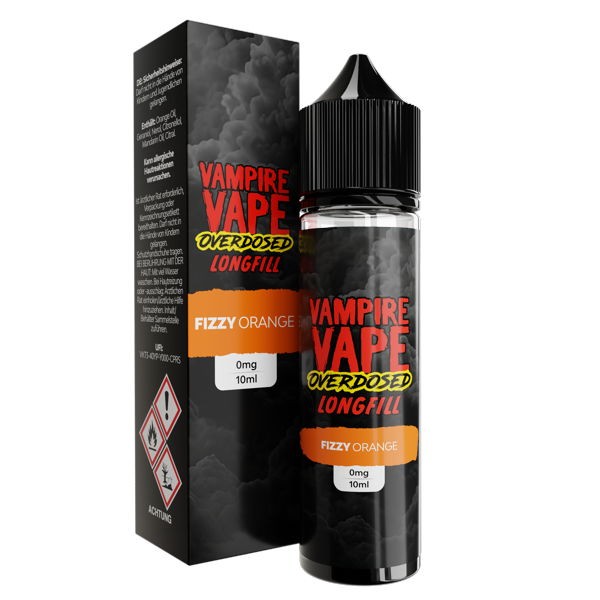 Fizzy Orange Longfill Aroma Vampire Vape Overdosed Verpackung