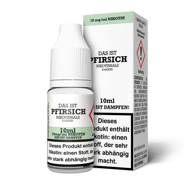 Pfirsich Nikotinsalz Liquid Das ist Dampfen 10 mg/ml