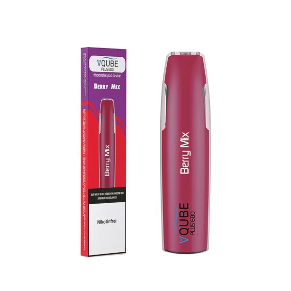 VQube Plus600 Einweg E-Zigarette Berry Mix 0 mg/ml