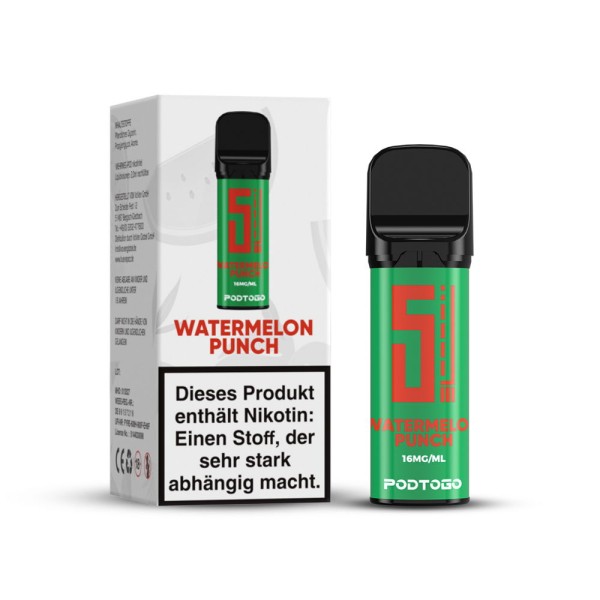 Watermelon Punch Prefilled Pod 5EL Pod2Go 16 mg/ml