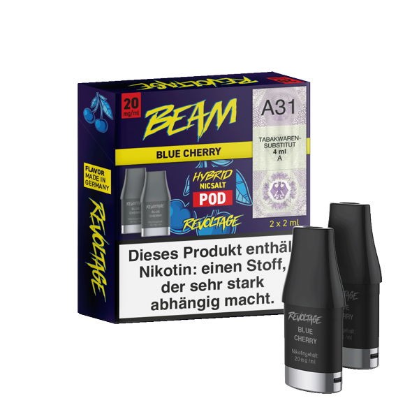 Blue Cherry Prefilled Pod Revoltage Beam 20 mg/ml