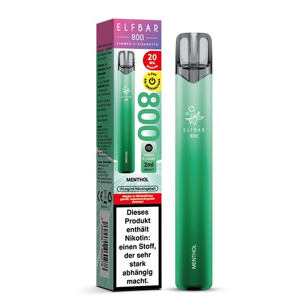 Elf Bar 800 Vape Einweg E-Zigarette Menthol Verpackung