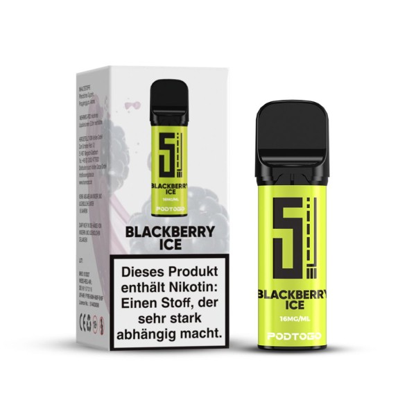 Blackberry Ice Prefilled Pod 5EL Pod2Go 16 mg/ml