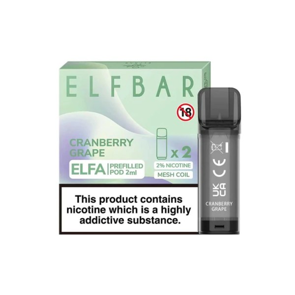 Cranberry Grape Prefilled Ersatz Pod ELFA Elf Bar