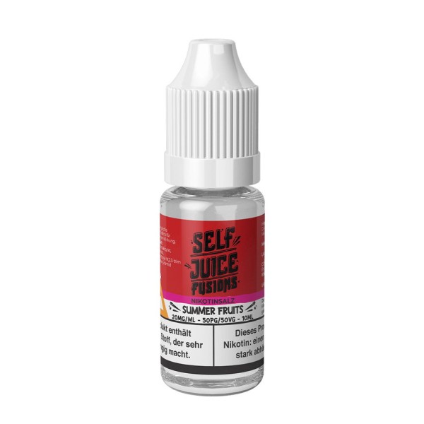 Summer Fruits Nikotinsalz Liquid Self Juice Fusions 20 mg Flasche 10 ml