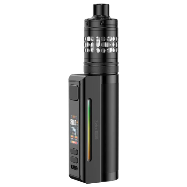 Aspire Zelos M80 Kit Full Black Beispielbild Display