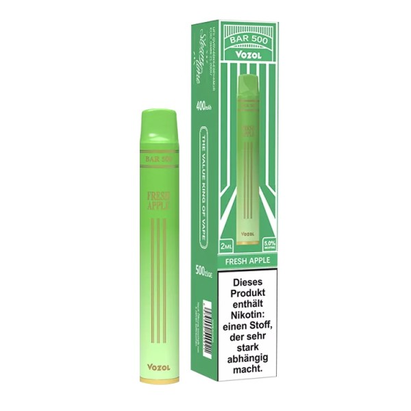 Vozol Bar 500 Disposable Einweg E-Zigarette Fresh Apple