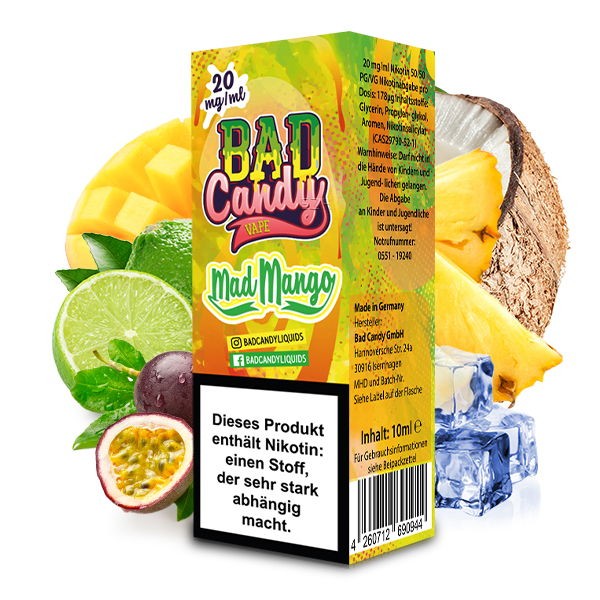 Mad Mango Nikotinsalz Liquid Bad Candy Geschmack