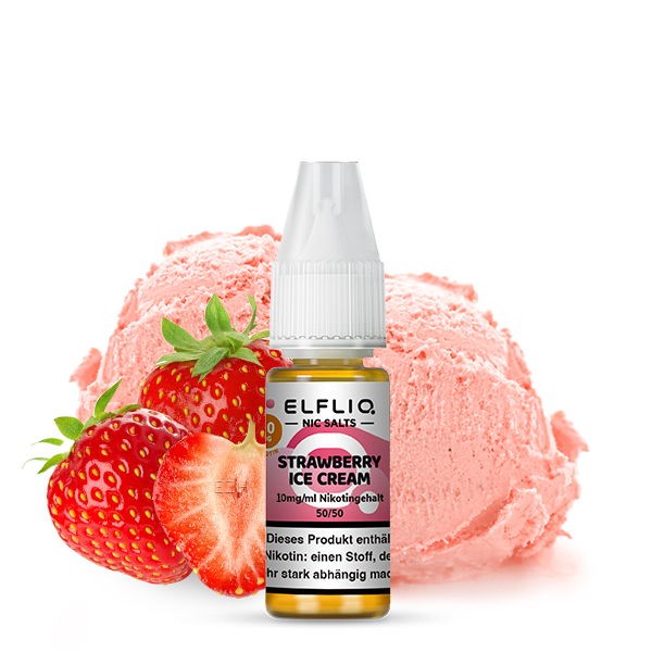 Strawberry Ice Cream Nikotinsalz Liquid Elfliq by Elfbar 10 mg/ml Geschmack