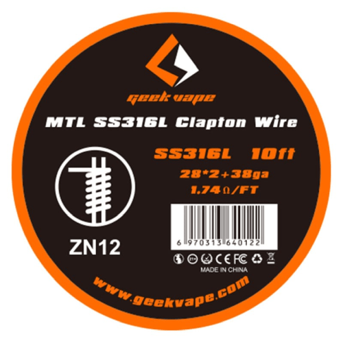 GeekVape MTL Wickeldraht SS316L Clapton
