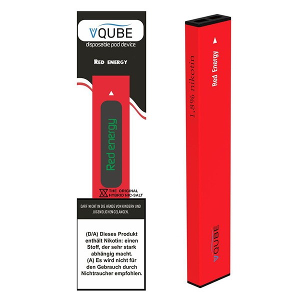 VQube Disposable Pod Device E-Zigarette Red Energy